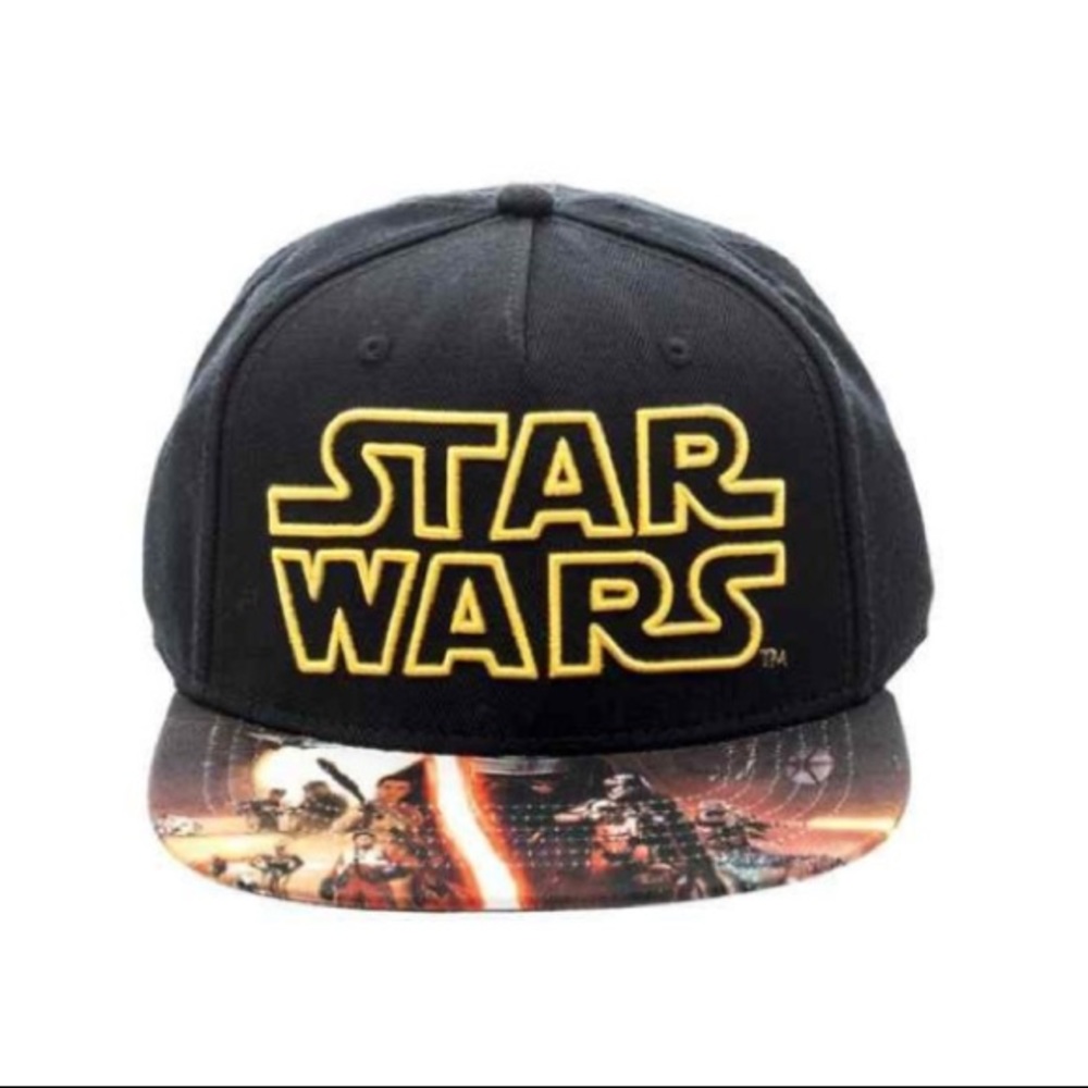 NWOT STAR WARS THE FORCE AWAKENS GORRA BLACK SNAPBACK HAT